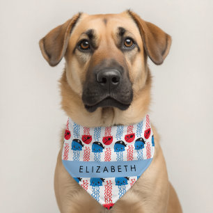 Pirate Jellyfish, Jellyfish Pattern, Your Name Pet Bandana Collar