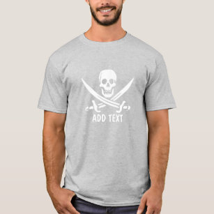 Pirate Jolly Roger, add text T-Shirt