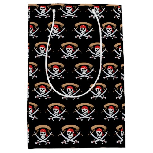 Pirate Jolly Roger birthday party Medium Gift Bag