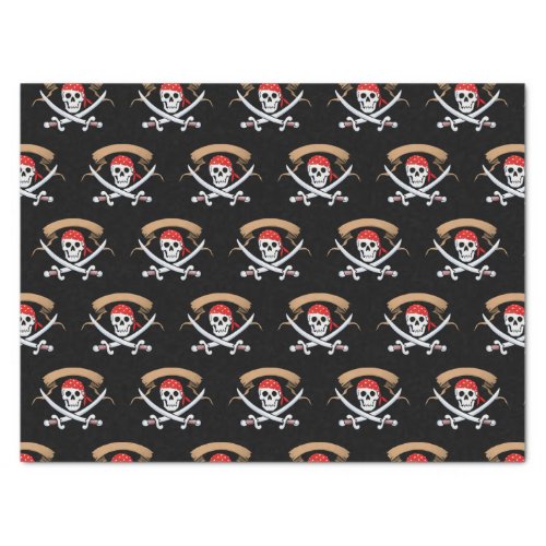 Pirate Jolly Roger birthday party Tissue Paper
