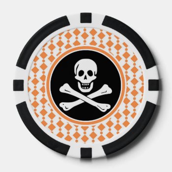 Pirate Jolly Roger  Edward England Poker Chips by doozydoodles at Zazzle