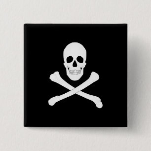 Pirate (Jolly Roger) Flag Button