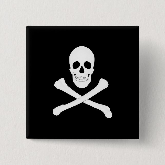 Pirate (Jolly Roger) Flag Button (Front)