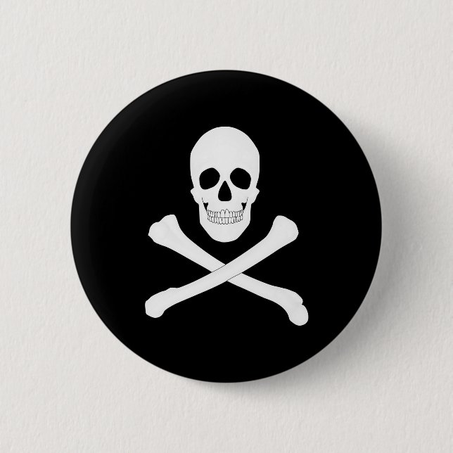 Pirate (Jolly Roger) Flag Button (Front)