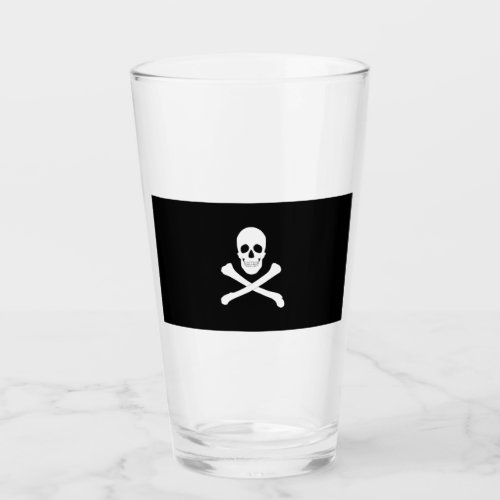 Pirate Jolly Roger Flag Glass