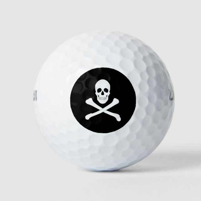 Pirate (Jolly Roger) Flag Golf Balls (Front)