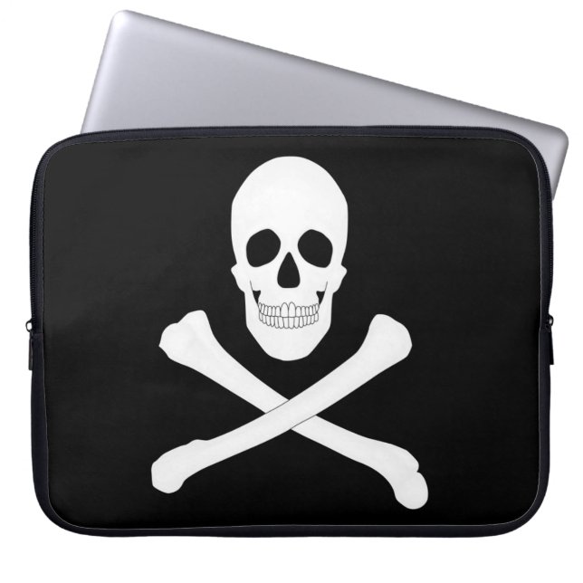 Pirate (Jolly Roger) Flag Laptop Sleeve (Front)