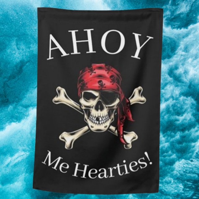 Pirate Jolly Roger House Flag (Show your adventurous spirit with the Pirate Jolly Roger House Flag.)