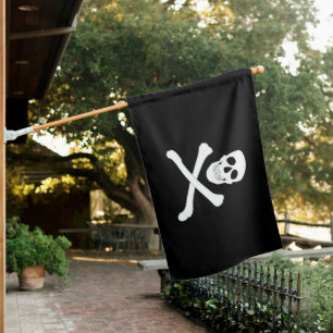 Pirate (Jolly Roger) (Skull and Crossbones) House Flag