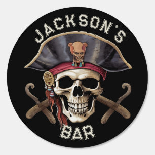 Pirate Jolly Roger Skull Personalized Sign