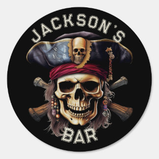 Pirate Jolly Roger Skull Personalized  Sign