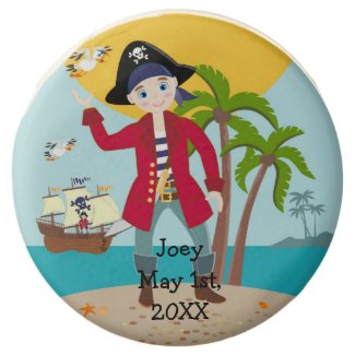 Pirate kid birthday party chocolate dipped oreo