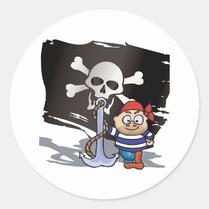 Pirate Kid Stickers