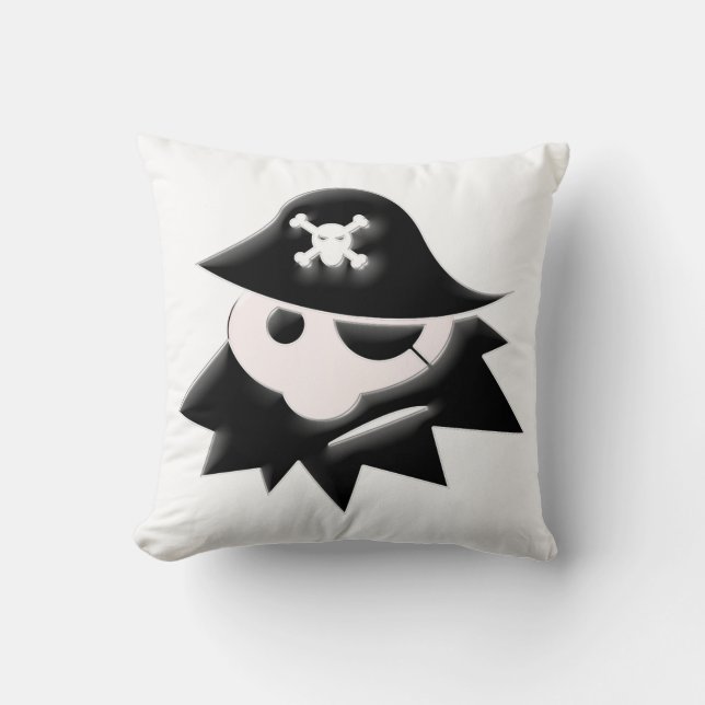 Pirate Kid Throw Pillow (Front)