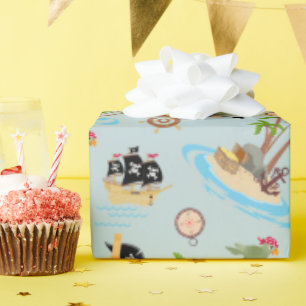 Pirate Kids Birthday Party Wrapping Paper