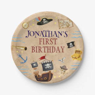Pirate Kids pirate party birthday Cute Kids  Paper Plates