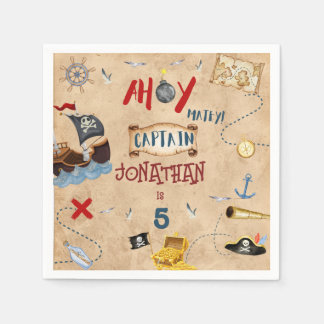 Pirate Kids pirate party birthday Napkins