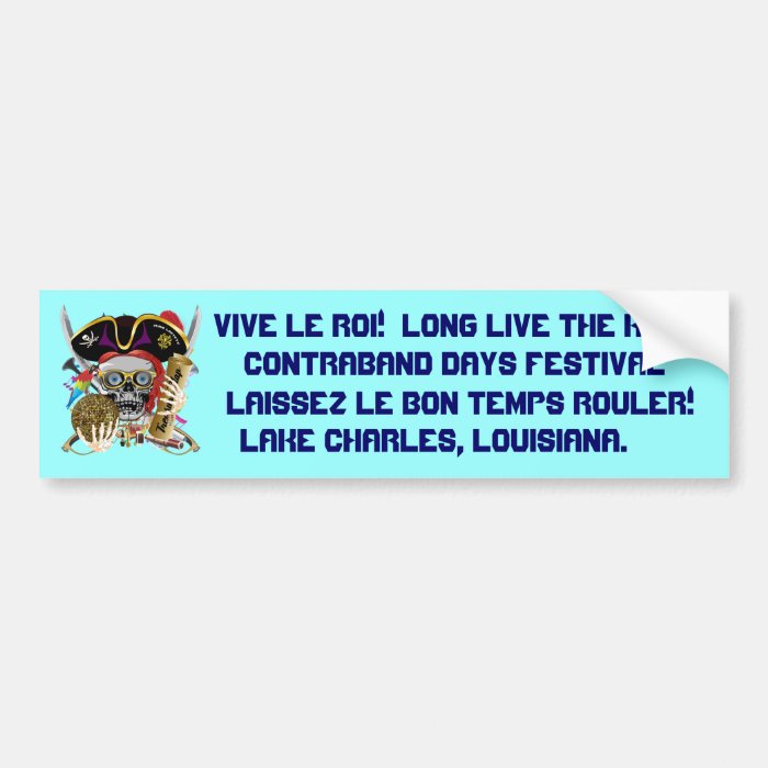 Pirate King Change text Important View Hint Bumper Stickers