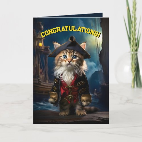 Pirate Kitten Thank You Card