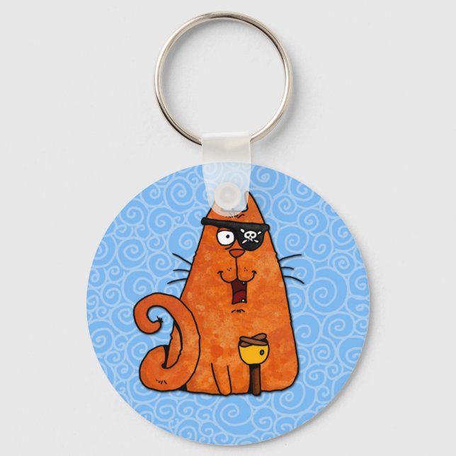 pirate kitty keychain (Front)