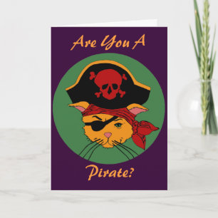 Pirate Kitty or Pretty Princess? Birthday Card