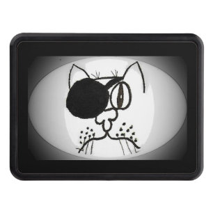 Pirate Kitty with Eye Patch Tow Hitch Cover