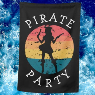 Pirate lady Flag boat