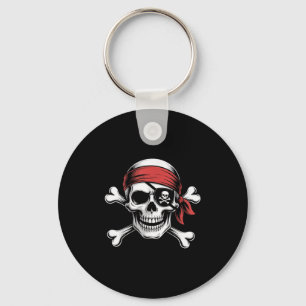Pirate Lazy Skull Bandana Halloween Costume Men Bo Keychain