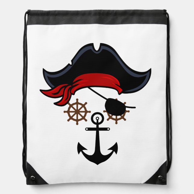 PIRATE LIFE DRAWSTRING BAG (Front)