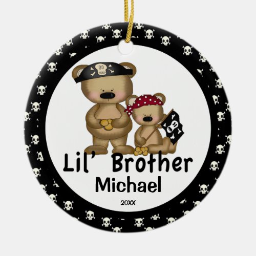 Pirate Little  Brother Christmas Ornament