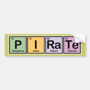 Pirate made of Elements Bumper Sticker