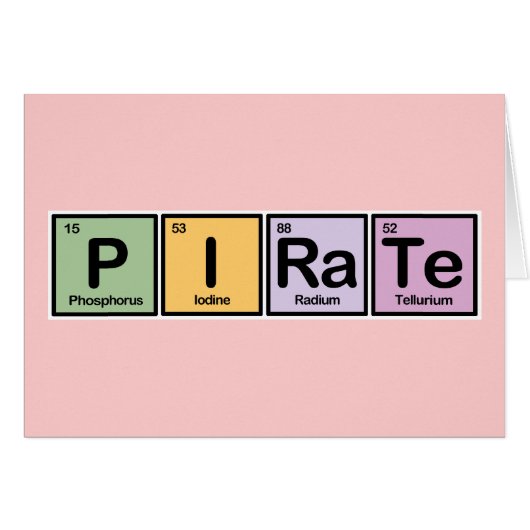 Pirate made of Elements Cards (Front Horizontal)