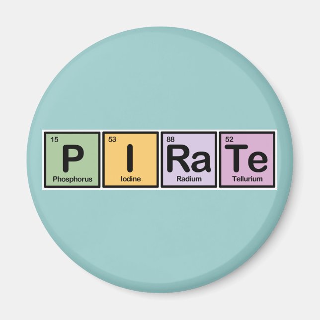 Pirate made of Elements Magnet (Front)