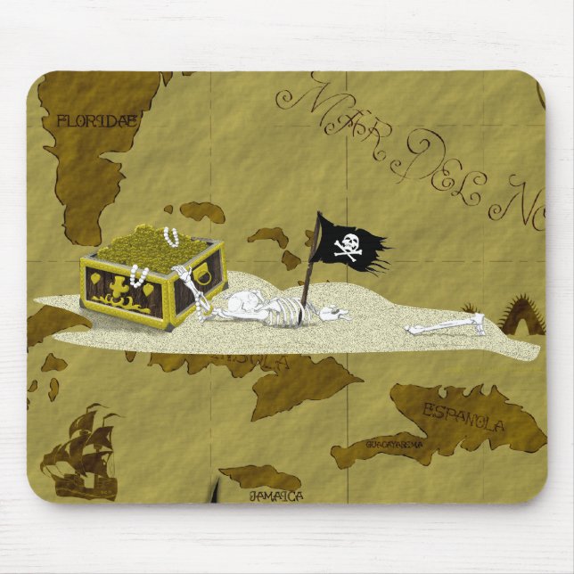 Pirate Map #1 Mouse Pad (Front)