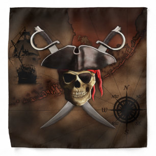 Pirate Map Bandana