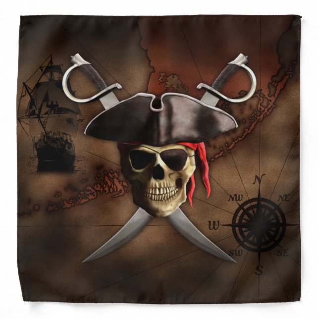 Pirate Map Bandana (Front)