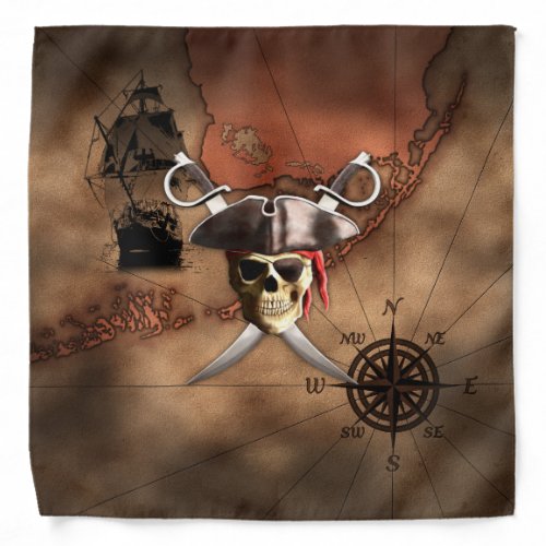 Pirate Map Bandana