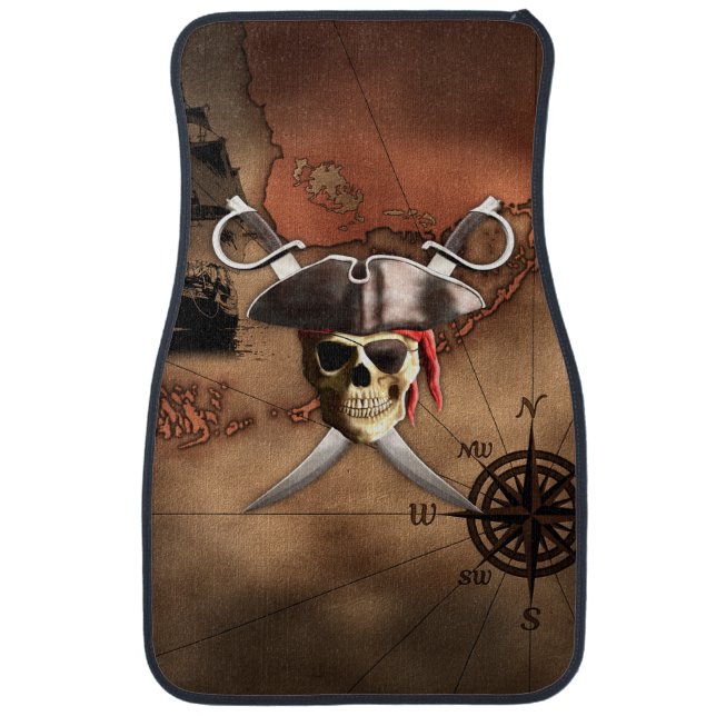 Pirate Map Car Mat (Front)