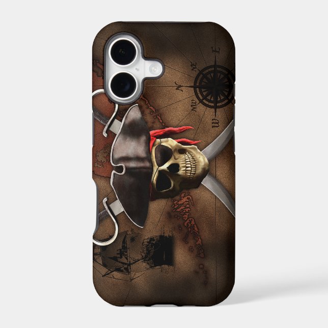 Pirate Map Iphone Case (Back)