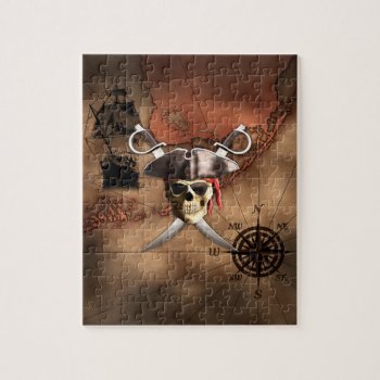 Pirate Map Jigsaw Puzzle by BailOutIsland at Zazzle