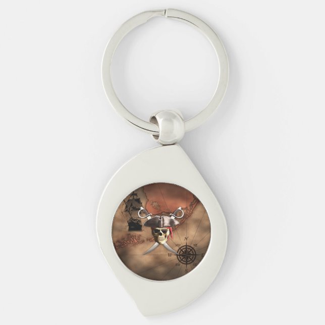 Pirate Map Keychain (Front)