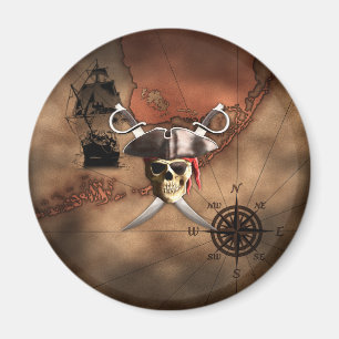 Pirate Map Magnet