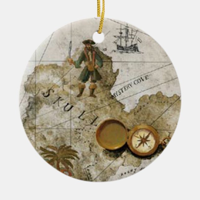 Pirate Map Ornament (Front)