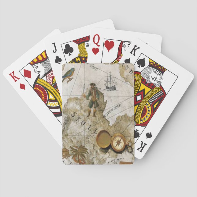 Pirate Map Playing Cards (Back)