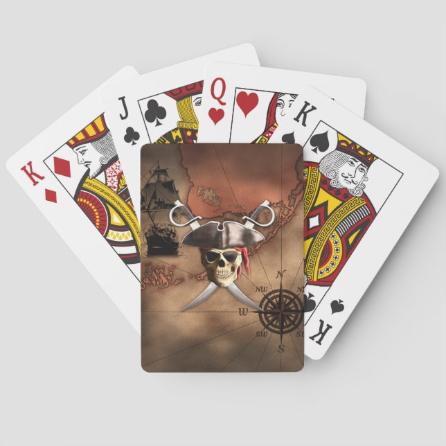 Pirate Map Poker Cards (Back)