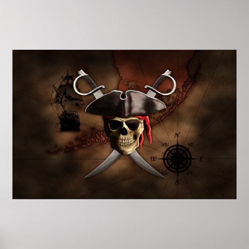 Pirate Map Poster