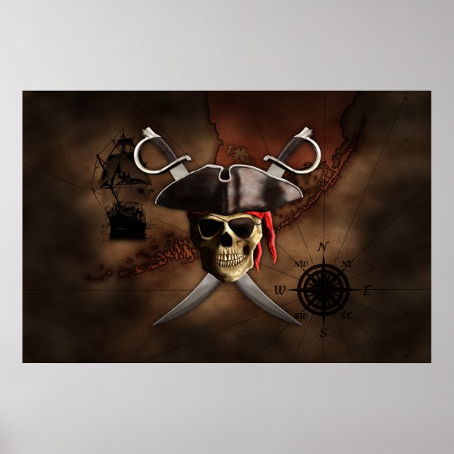 Pirate Map Poster (Front)