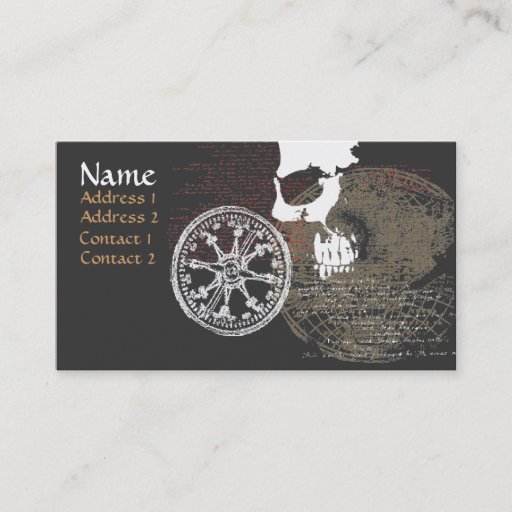 Customizable Pirate Map Profile / Business Card