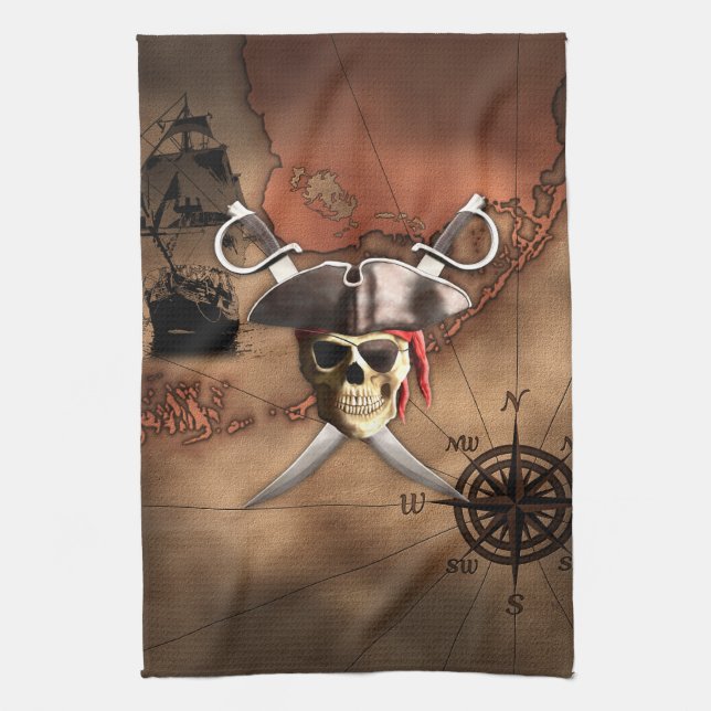 Pirate Map Towel (Vertical)
