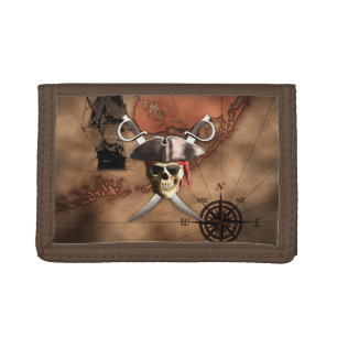 Pirate Map Tri-fold Wallet